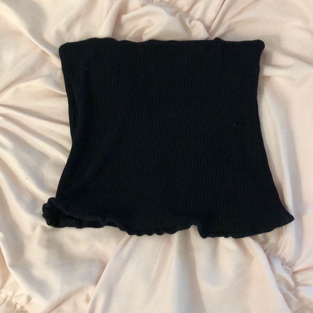 Black ripped tube top